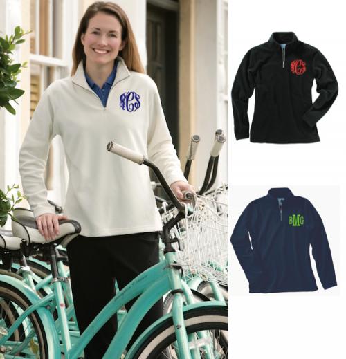  Monogrammed Ladies Micro Fleece Pullover   Apparel & Accessories > Clothing > Outerwear > Coats & Jackets > Fleece Jackets