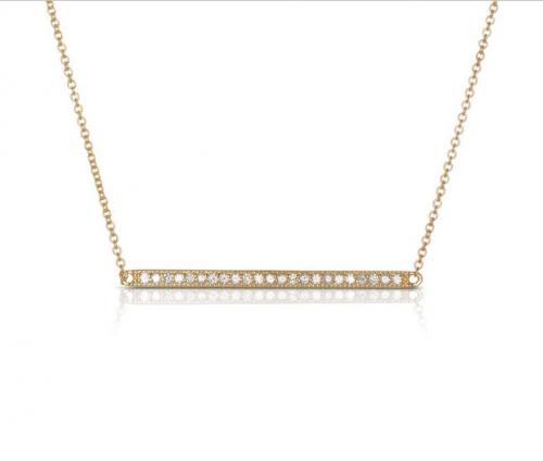 Two Inch Long Diamond Bar Necklace  Apparel & Accessories > Jewelry > Precious Stones > Diamonds