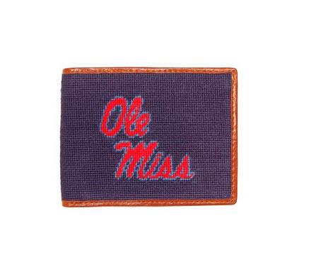 Ole Miss Needelpoint Bifold Wallet  Apparel & Accessories > Clothing Accessories > Wallets & Money Clips