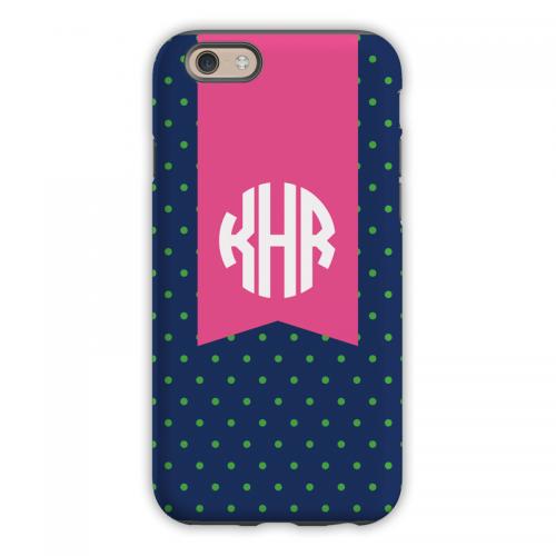 Personalized Phone Case Dottie Kelly & Navy  Electronics > Communications > Telephony > Mobile Phone Accessories > Mobile Phone Cases