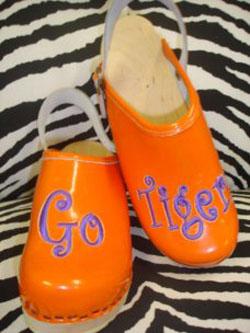 Go Tigers in orange patent (available only on suede now) GO Tifwers in ornage 