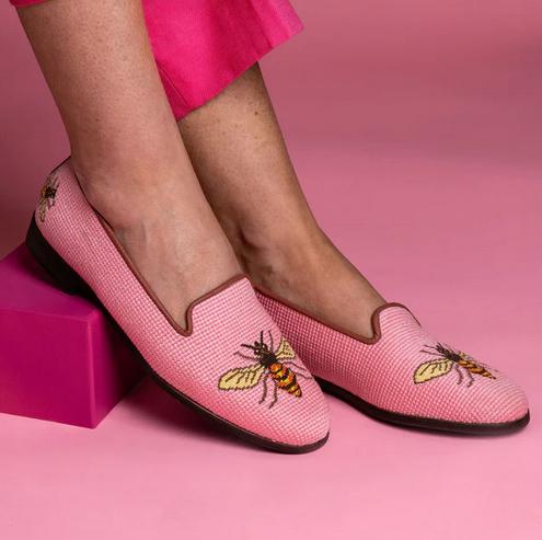 By Paige Bee on Shrimp Ladies Needlepoint Loafers   Apparel & Accessories > Shoes > Loafers