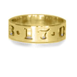  Ring With Cut-Out Date Ring 7mm  Apparel & Accessories > Jewelry > Rings