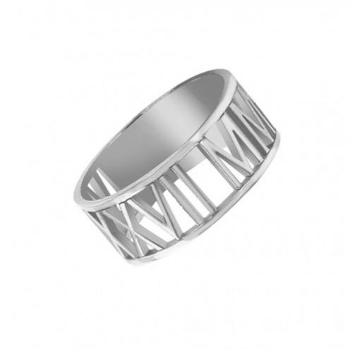 Personalized Ring in Roman Numerals and Sterling Silver   Apparel & Accessories > Jewelry > Rings