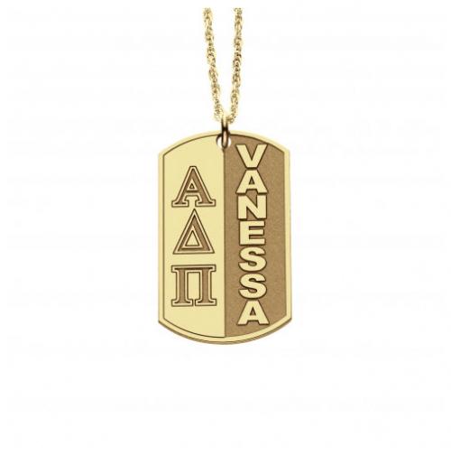 Sorority Greek Persoanlzied Dog Tag Necklace  Apparel & Accessories > Jewelry > Necklaces