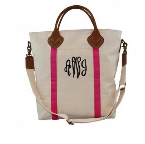 Monogrammed Flight Bag in Pink   Luggage & Bags > Messenger Bags