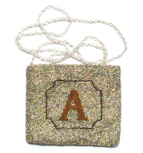 Beaded Initial Monogram Evening Bag  Apparel & Accessories > Handbags > Clutches & Special Occasion Bags