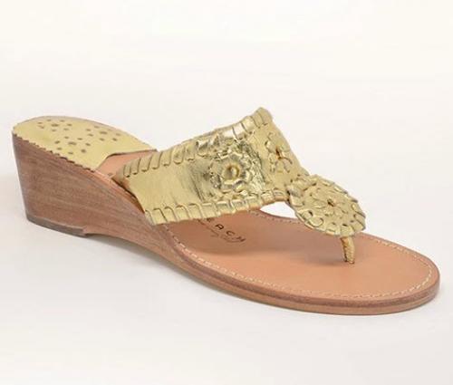 Palm Beach Mid Wedge Gold Sandals  Apparel & Accessories > Shoes > Sandals > Thongs & Flip-Flops