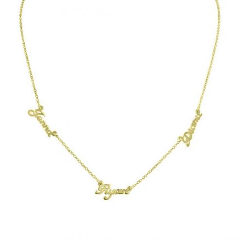 Multi Name Necklace in 10 Karat Solid Gold  Apparel & Accessories > Jewelry > Necklaces