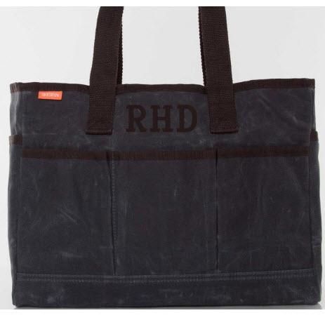 Monogrammed Slate Canvas Utility Tote   Apparel & Accessories > Handbags > Tote Handbags