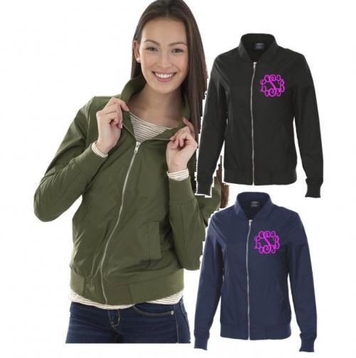 Charles River Boston Flight Jacket Monogrammed  Apparel & Accessories > Clothing > Outerwear > Coats & Jackets