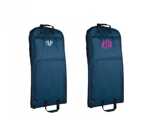 Monogrammed Garment Bag in Navy or Black  Luggage & Bags > Business Bags > Garment Bags