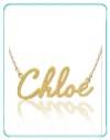 personalized name necklace in chloe script