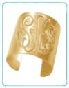 monogrammed wide cuff ring