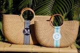 Queen Bea Monogrammed Shorty Florida Basket