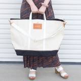 Boulevard Avery Jumbo Canvas Tote Monogrammed