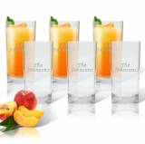 Glass Highball Cooler Personalized Set Of 6