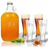 Growler & Pilsner Glass Set Personalized