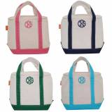 Monogrammed Canvas Small Lunch Tote Cooler