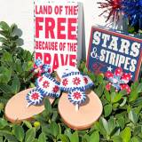 Palm Beach Classic Firework Blue Sandals