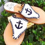 Palm Beach Classic Anchor Sandals White  . . . 