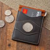 Monogrammed Two-Toned Leather Wallet