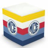 Personalized Bold Stripe Nautical Memo Cube