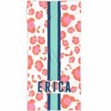 Personalized Leopard Spots Pink Beach Towel