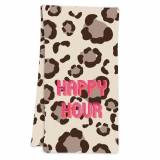 Clairebella Leopard Spots Tan Hostess Towel