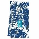Clairebella Palm Leaves Navy Hostess Towel