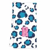 Clairebella Leopard Spots Blue Hostess Towel