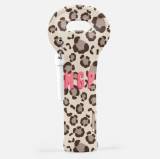 Clairebella Leopard Spots Tan Wine Bag