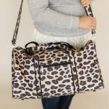Monogrammed Leopard Duffel Bag