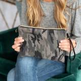 Monogrammed Black Camo Wristlet Crossbody  . . . 