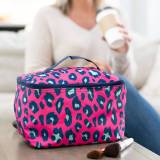 Personalized Hot Pink Leopard Cosmetic Bag