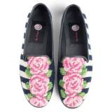 By Paige Roses Stripe Ladies Needlepoint  . . . 