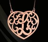  Monogrammed Heart Pendant  