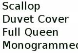 Scallop Duvet Cover Full Queen Monogrammed