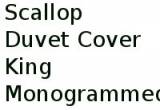 Scallop Duvet Cover King Monogrammed