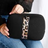 Rose Gold Leopard Neoprene Cosmetic Bag
