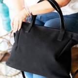 Monogrammed Black Vegan Leather Functional  . . . 