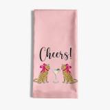 Clairebella Cheers Leopard Hostess Towel