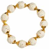 Lisi Lerch Kiki White Rattan Beaded Bracelet