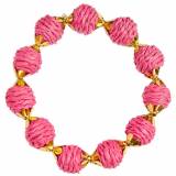 Lisi Lerch Kiki Hot Pink Rattan Beaded  . . . 