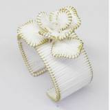 Lisi Lerch Kaia Raffia Flower Cuff White