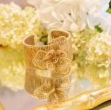 Lisi Lerch Kaia Raffia Flower Cuff Gold