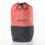 Monogrammed Waxed Canvas Red Laundry Duffel