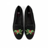 Holiday Holly Needlepoint Loafers