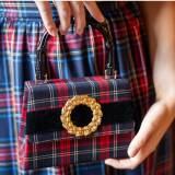 Lisi Lerch Lulu Red Plaid Black Velvet  . . . 