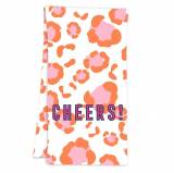 Clairebella Leopard Spots Pink Hostess Towel